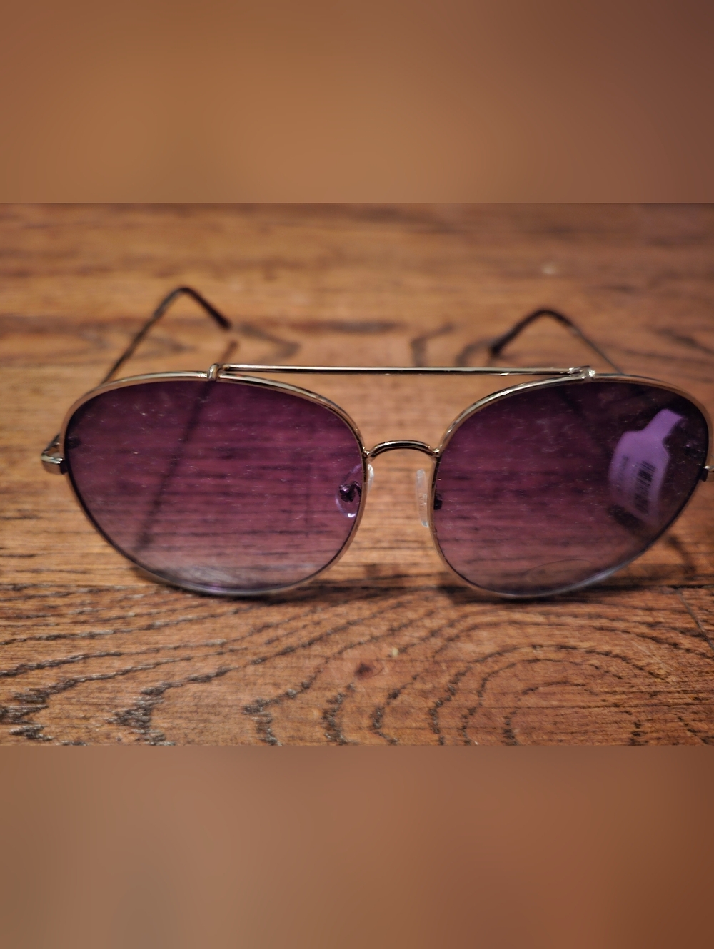 Free People Aviator Sunglasses with Purple Gradient Lenses